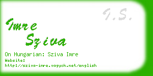 imre sziva business card